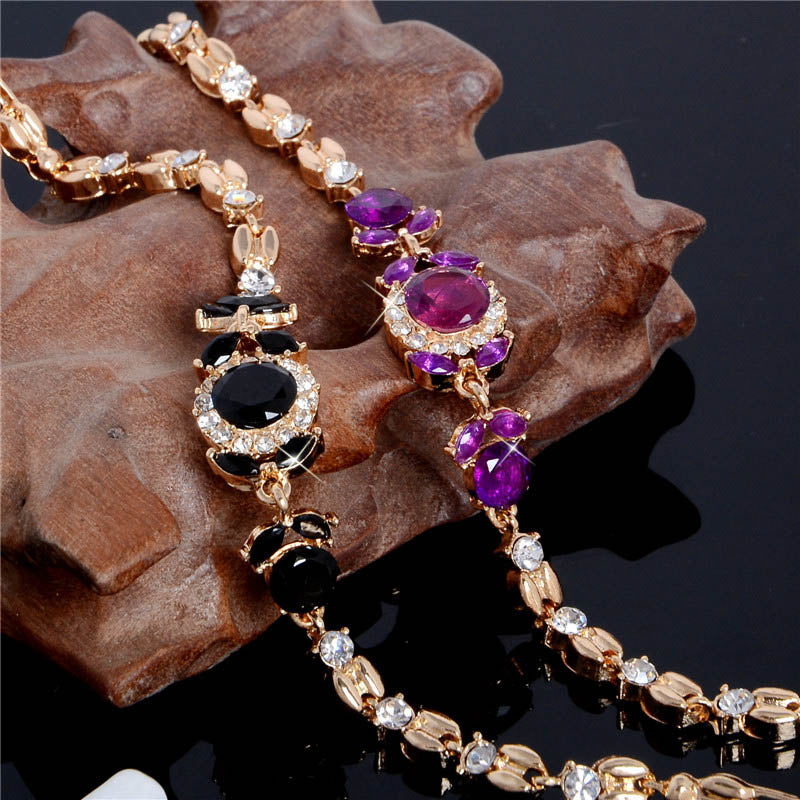 Rhinestone Cuff Infinity Bracelet