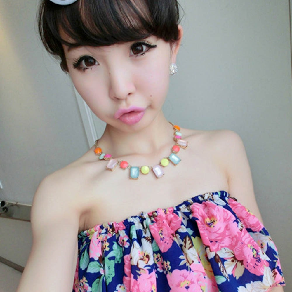 Candy Crystal Stone Necklace