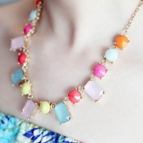 Candy Crystal Stone Necklace