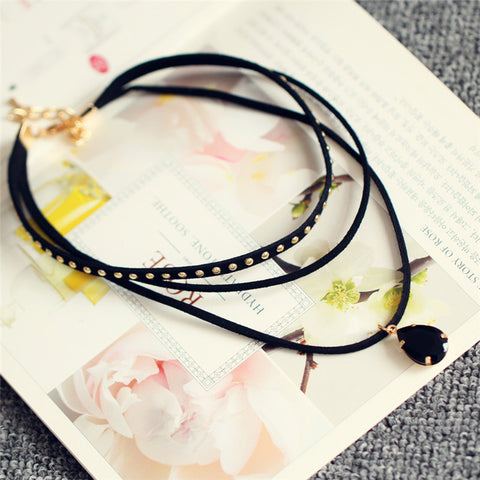 Black Velvet Gothic Collar Necklace