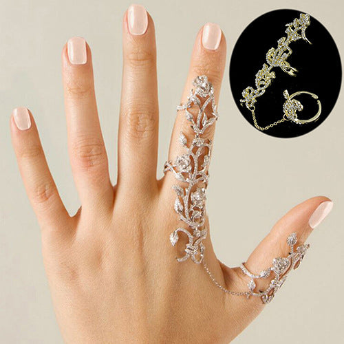 Flowing White Flower Ring