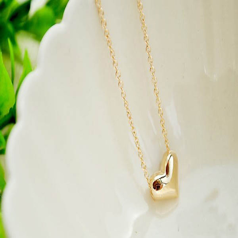 Elegant Lovely Gold Heart Necklace