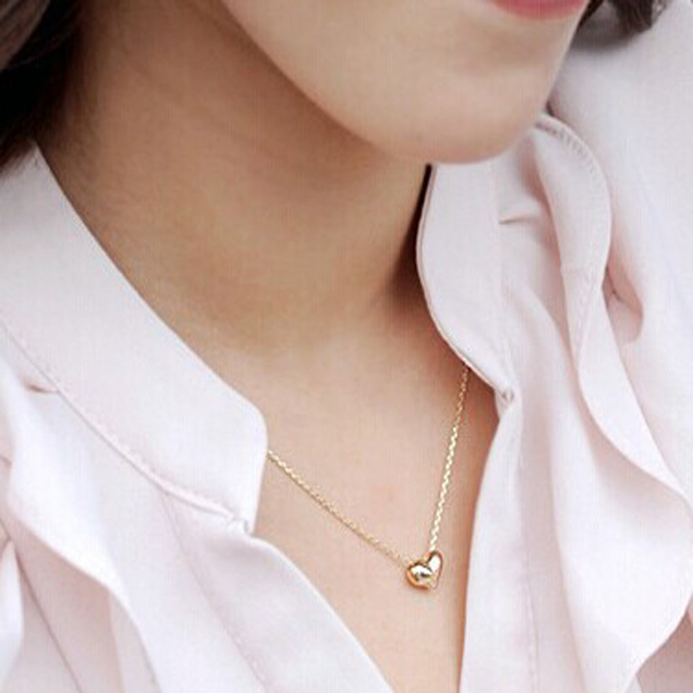Elegant Lovely Gold Heart Necklace