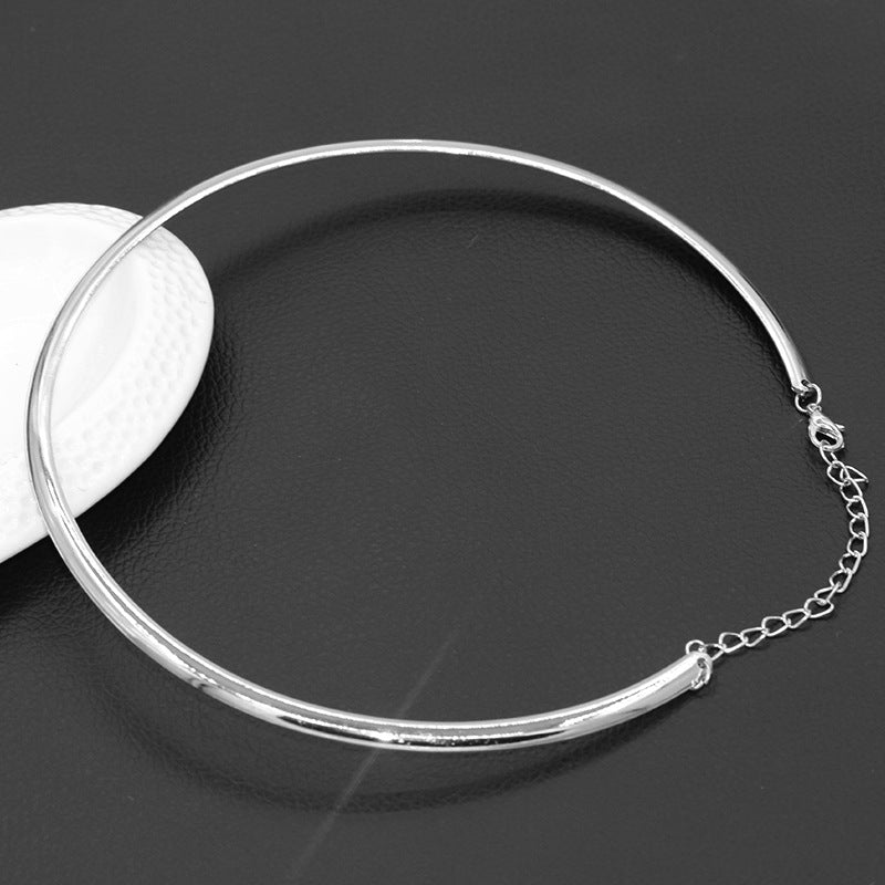 Classy Metal Collar Necklace