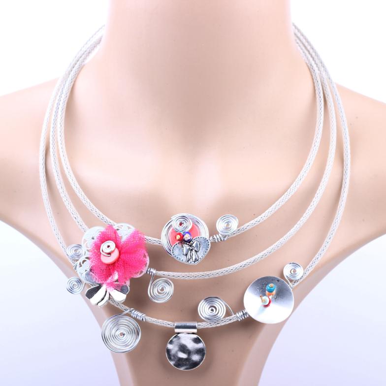 Colorful Acrylic Zinc Shell  Necklace