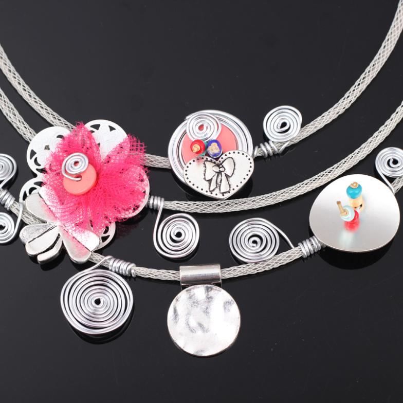 Colorful Acrylic Zinc Shell  Necklace