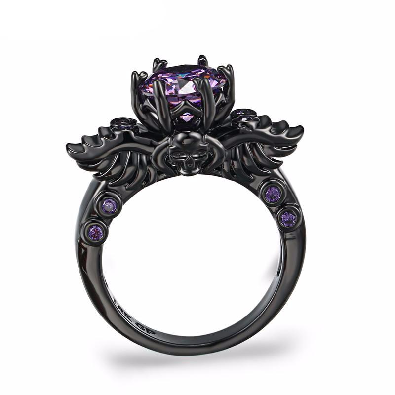 Skeleton Black Color Ring