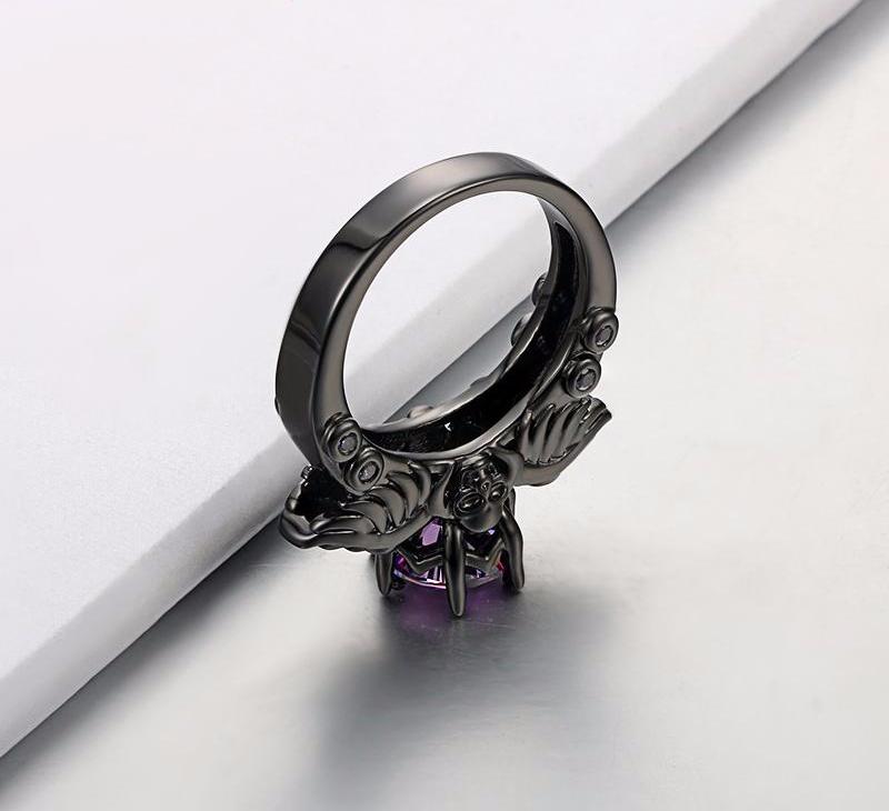Skeleton Black Color Ring