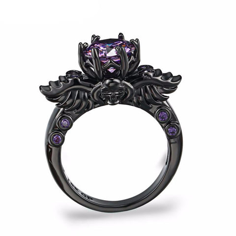 Skeleton Black Color Ring