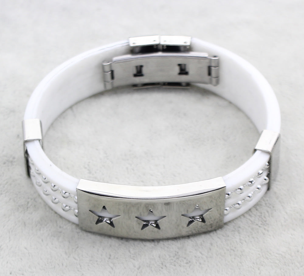 Unique White Silicone Bangles