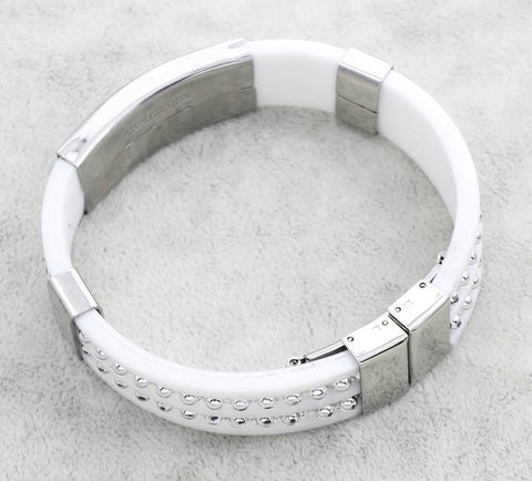 Unique White Silicone Bangles