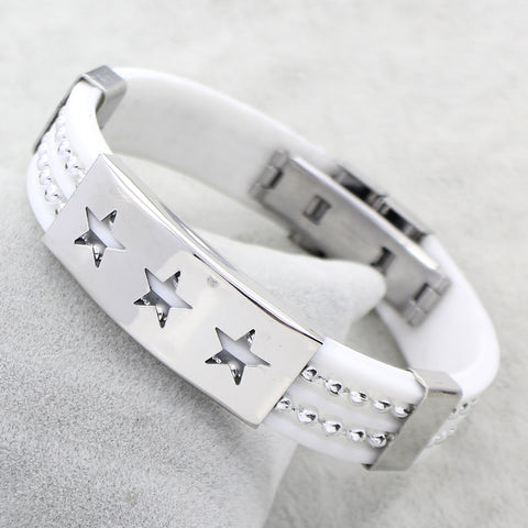 Unique White Silicone Bangles