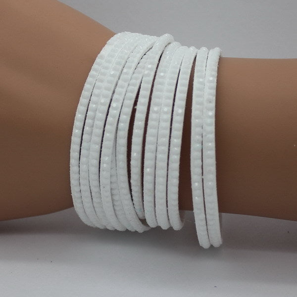 Multi Color Crystal Leather Bracelets