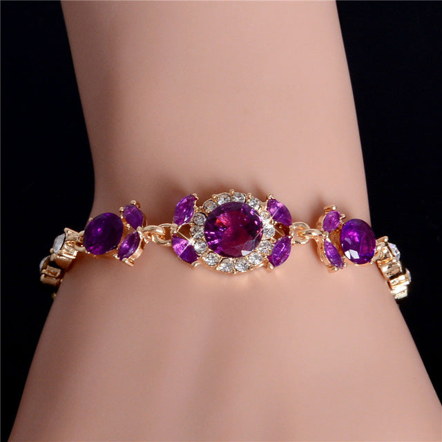 Rhinestone Cuff Infinity Bracelet