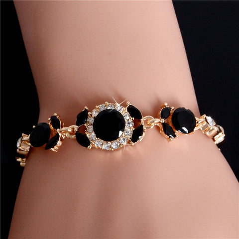 Rhinestone Cuff Infinity Bracelet