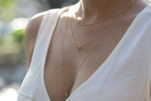 Bohemia 3 Layer Triangle Necklace